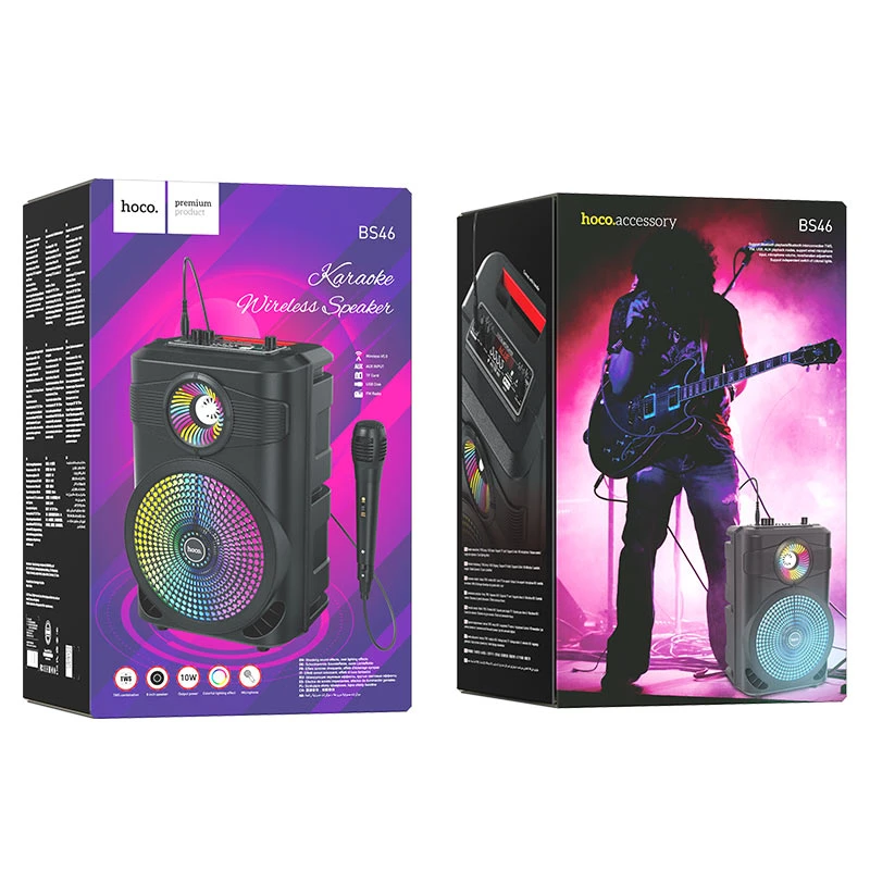 Boxă bluetooth de exterior hoco bs46 mature, neagră 9