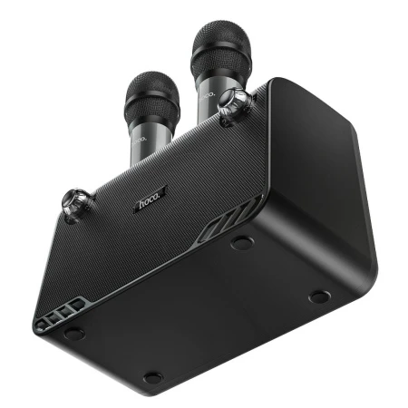 Hoco bs41 plus караоке-колонка с двумя микрофонами, bluetooth, черная 2