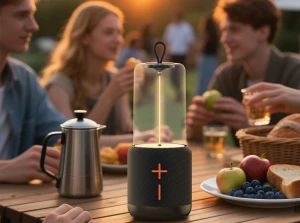 Xo f73 difuzor cu lumină de camping în aer liber, negru