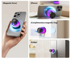 Xo f62 mini căști audio bluetooth portabile magnetice 5w (accesorii: inel magnetic + șnur de prindere + cablu de date) Thumbnail 3