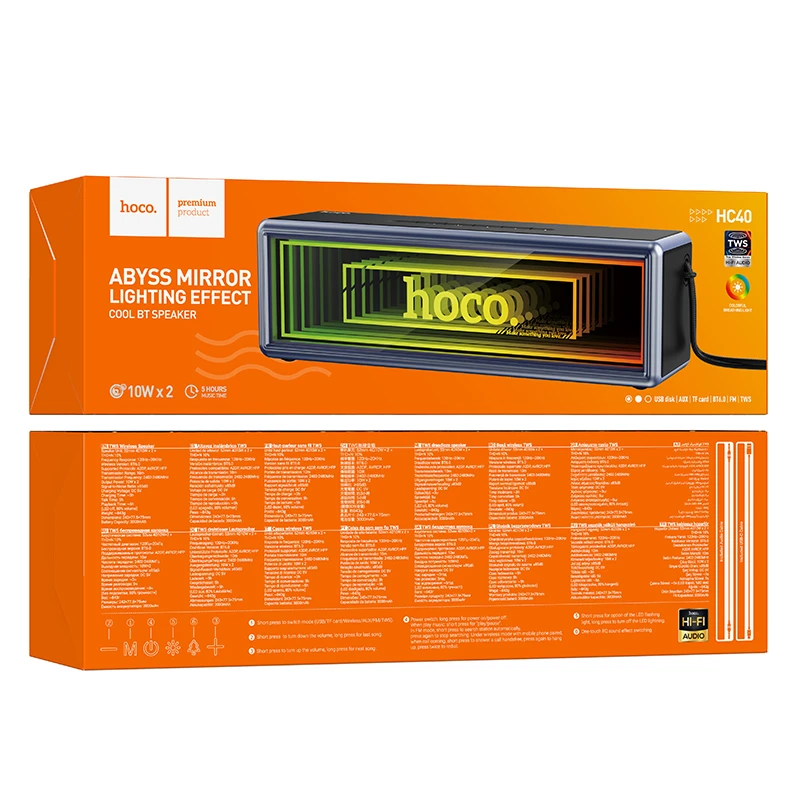 Спортивная bluetooth-колонка hoco hc40 luz, черная. 2