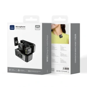 Microfon wireless wiwu duo anc wi-wm005 negru Thumbnail 3