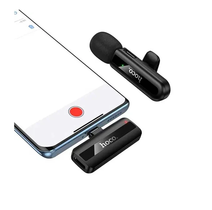 Беспроводной микрофон hoco l20 fair ip, черный 2