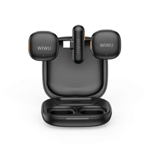 Wiwu wi-wm006 duo microfon wireless cu funcție ai, reducere adaptivă a zgomotului, negru