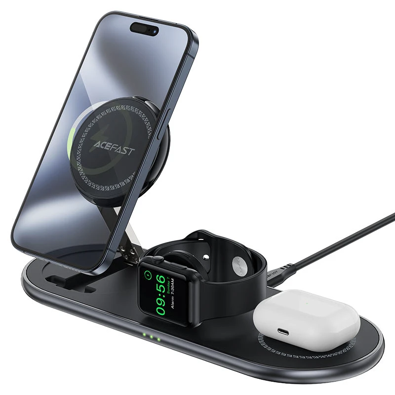 Suport de încărcare wireless 3 în 1 pentru birou acefast e19 qi2, negru 3