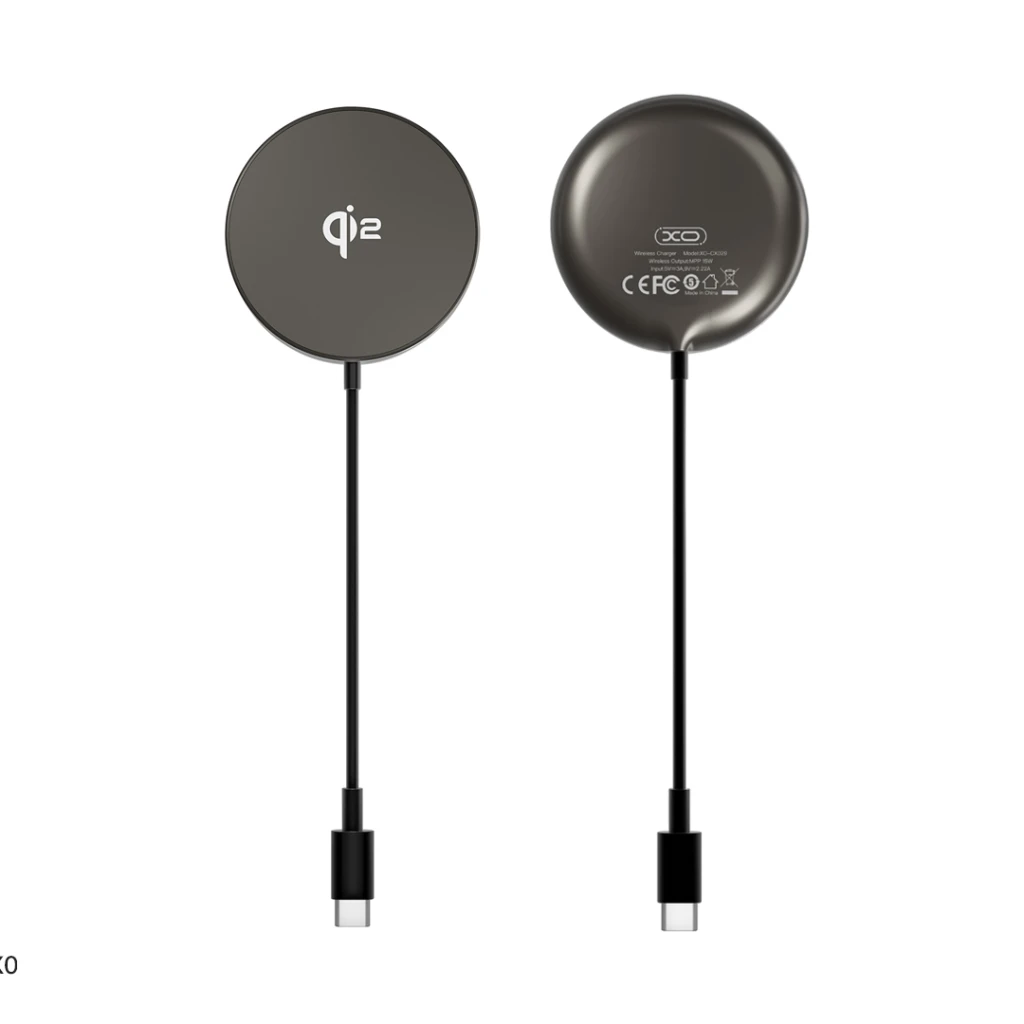 Încărcător wireless magnetic xo cx029 qi2, 15w, negru 3