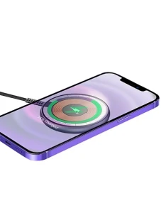 Încărcător wireless magnetic transparent wiwu m14 transparent Thumbnail 5