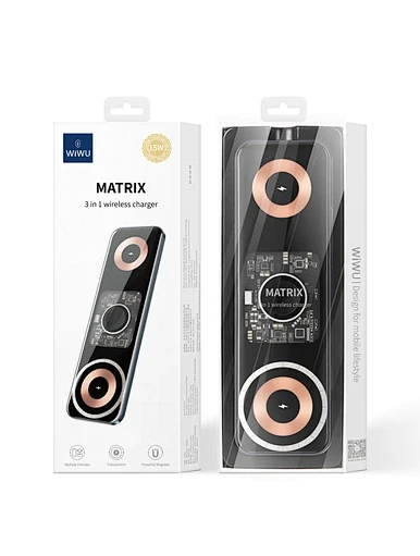 Încărcător wireless wiwu wi-w010 3 în 1 negru 3