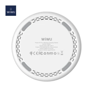 Беспроводное зарядное устройство wiwu power air 3-в-1, белое. Thumbnail 3