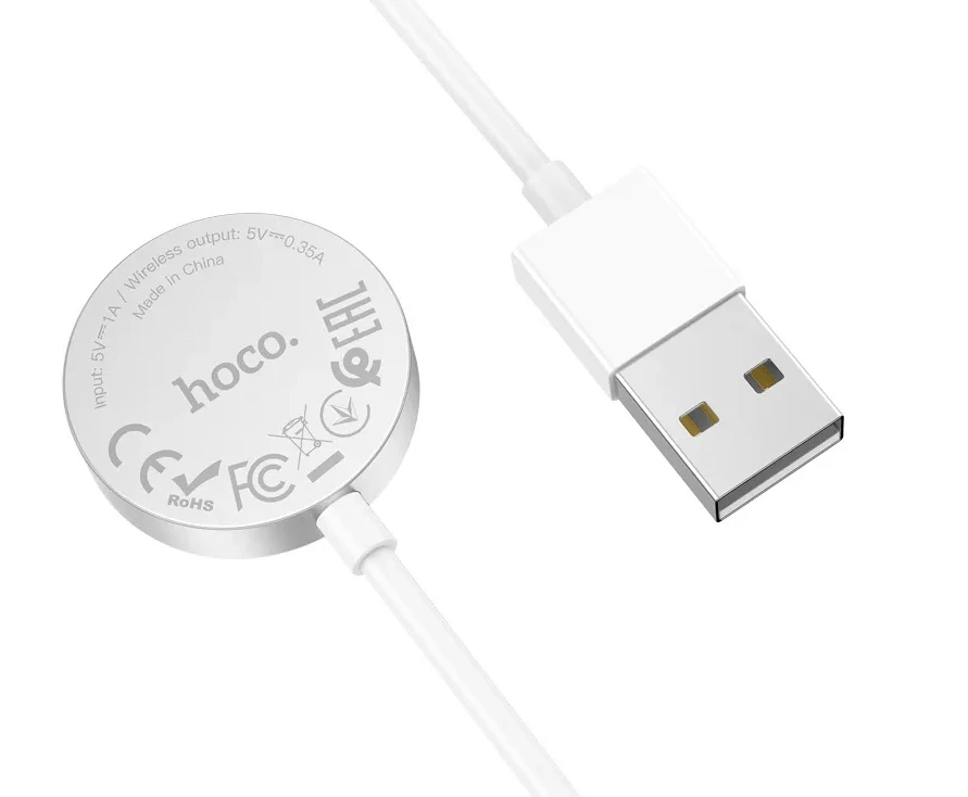 Беспроводное зарядное устройство hoco cw39 для iwatch, белое. 2