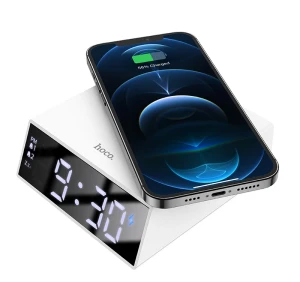 Часы hoco dck1 с беспроводной зарядкой (пластиковая версия)
