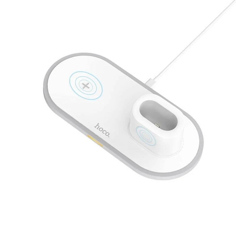 Încărcător wireless hoco cw21 wisdom 3 în 1, alb 2