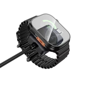 Зарядный кабель hoco cw66 pd100w+iwatch 2-в-1, черный