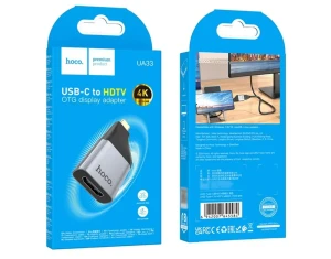 Adaptor hoco ua33 de la tip c la hdtv, gri metalic Thumbnail 3