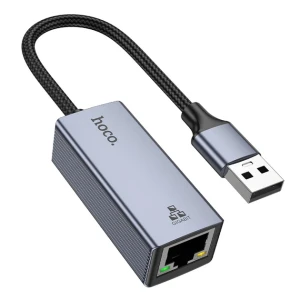 Adaptor usb ethernet hoco ua37 (1000 mbps) gri metalizat Thumbnail 2