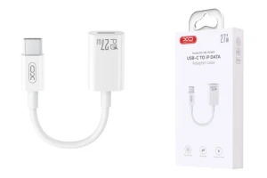 Зарядный кабель xo nb-r268a type-c — lightning 27 вт, имитация оригинального адаптера, белый.