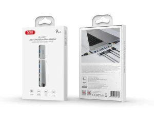 Xo hub017 type-c 9-в-1 магнитная металлическая док-станция (type-c к usb3.0*3+hdmi*2+pd*2+rj45+type-c p) Thumbnail 3