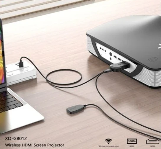 Proiector de ecran hd hdmi cu conexiune wireless wi-fi xo gb012, negru 3