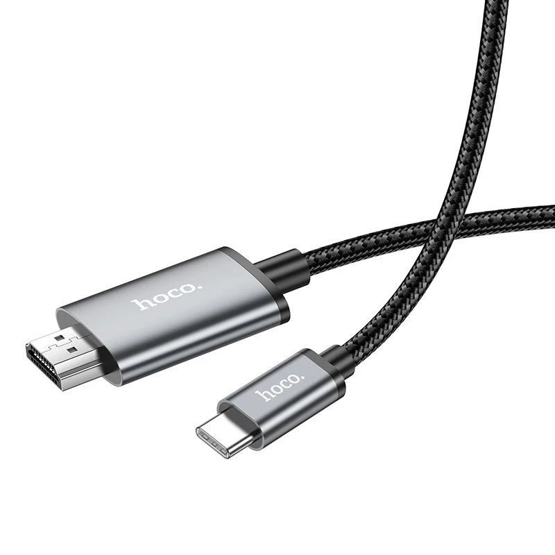 Экранный кабель hoco ua27 hd type-c для подключения к hdtv, металлический серый 3