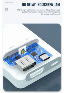 Xo hub005 cablu lightning la hdmi+lightning 1080p (încărcare lightning) alb Thumbnail 2
