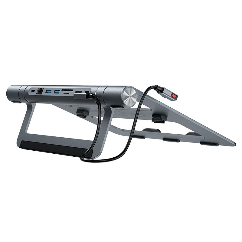Acefast e5 plus suport multifuncțional usb-c hub pentru laptop, gri spațial 2