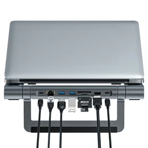 Acefast e5 plus suport multifuncțional usb-c hub pentru laptop, gri spațial Thumbnail 3
