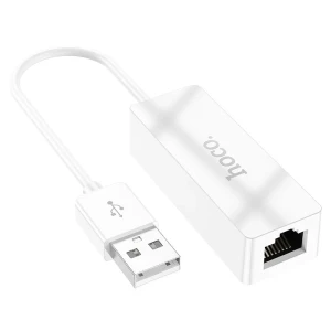 Usb-адаптер ethernet hoco ua22 acquire (100 мбит/с) белого цвета Thumbnail 2