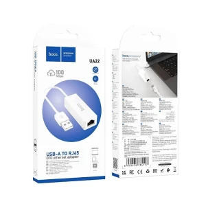 Adaptor ethernet usb hoco ua22 acquire (100 mbps) alb Thumbnail 3