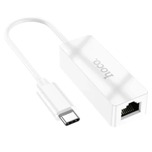 Адаптер ethernet hoco ua22 type-c (100 мбит/с) белый