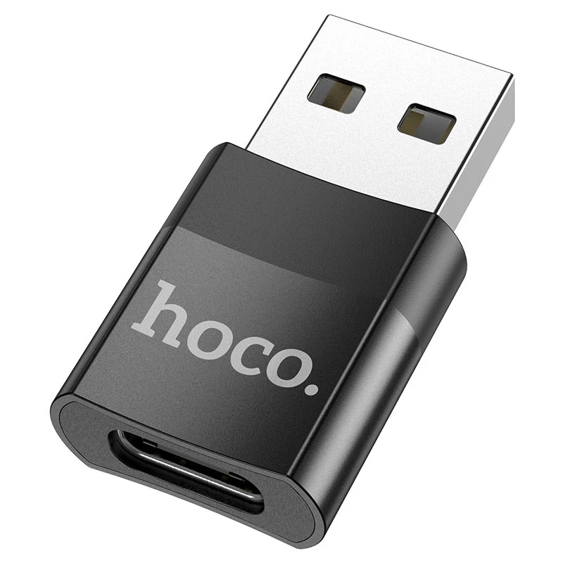 Адаптер hoco ua17 ip "папа" — "мама" usb 2.0, черный 2
