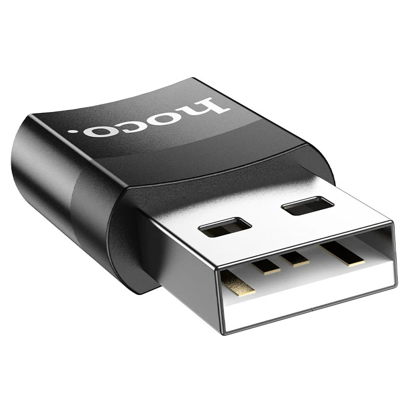 Adaptor hoco ua17 ip mascul la usb mamă usb2.0 negru 3