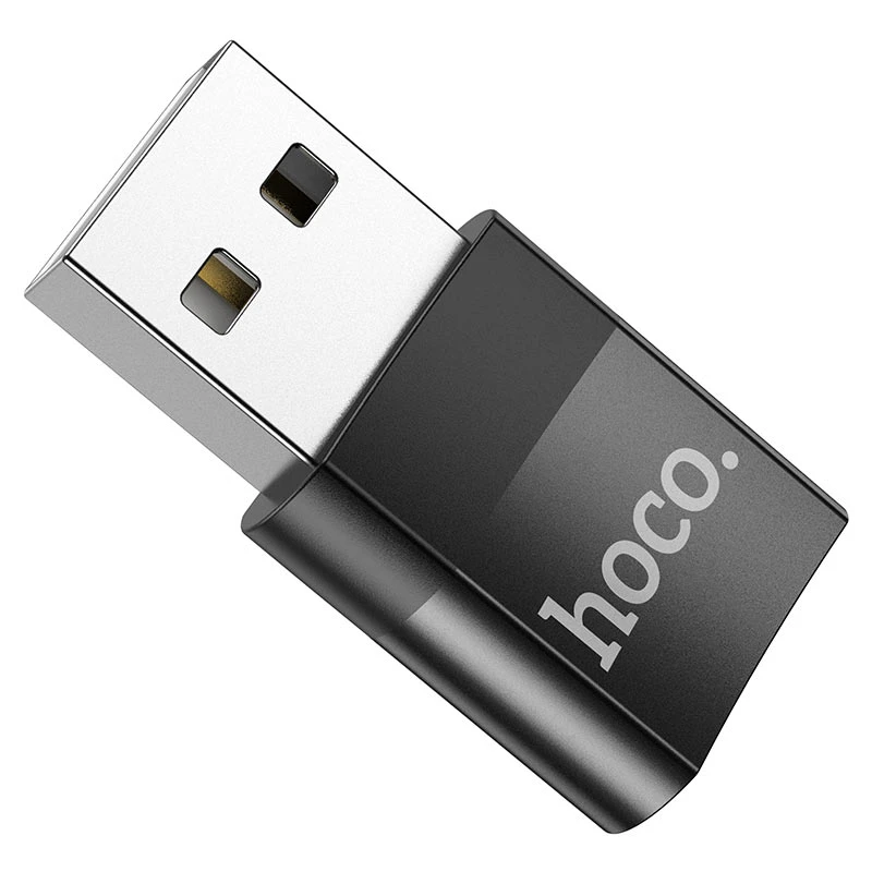 Adaptor hoco ua17 ip mascul la usb mamă usb2.0 negru 2