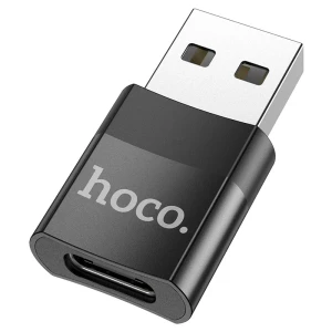 Адаптер hoco ua17 ip "папа" — "мама" usb 2.0, черный
