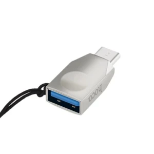 Адаптер hoco ua9 type-c otg, перламутровый никель