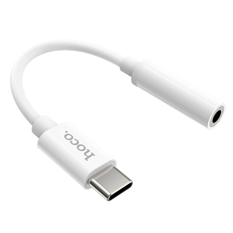 Цифровой аудиоконвертер hoco ls30 type-c 3,5 мм, белый 6