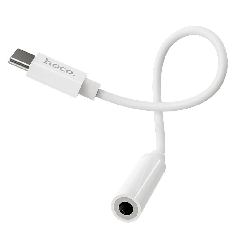 Цифровой аудиоконвертер hoco ls30 type-c 3,5 мм, белый 2
