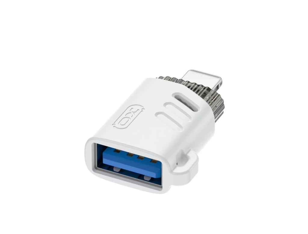 Adaptor xo nb256a usb-a mamă la apple otg (cu șnur) alb 3