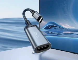 Кабель-переходник hoco ua43a type-c для подключения к hdtv, металлический, серый.