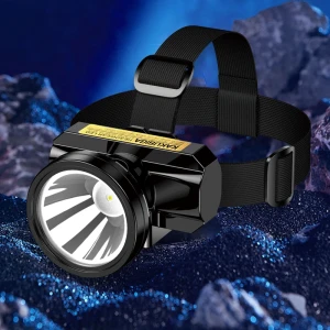 Lampă de căutare led de înaltă intensitate montată pe cap kakusiga ksc-1710 zhaoyao, neagră