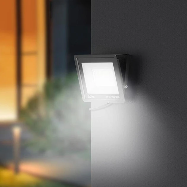 Proiector led ultrasubțire de exterior hoco dl12 (50w) negru 2