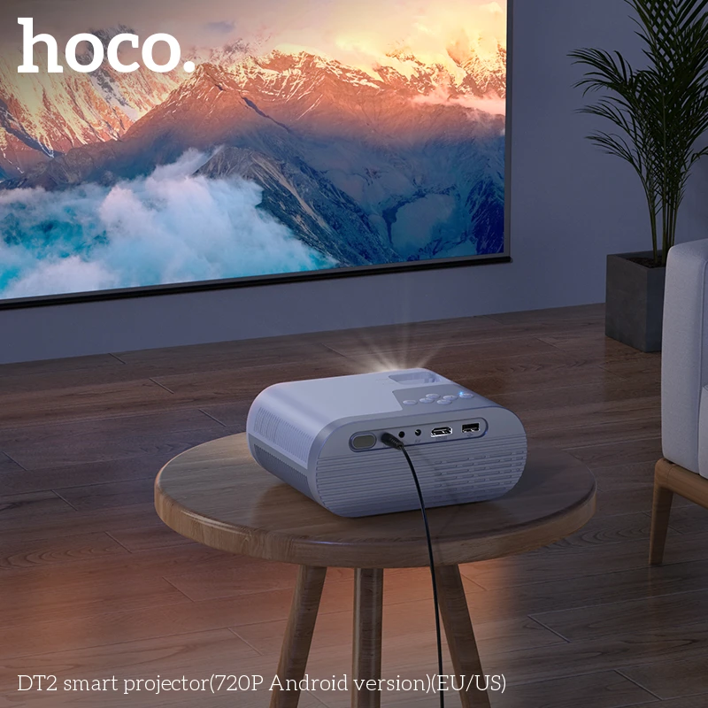 Proiector inteligent hoco dt2 (versiunea android 720p) (ue) gri alb 4