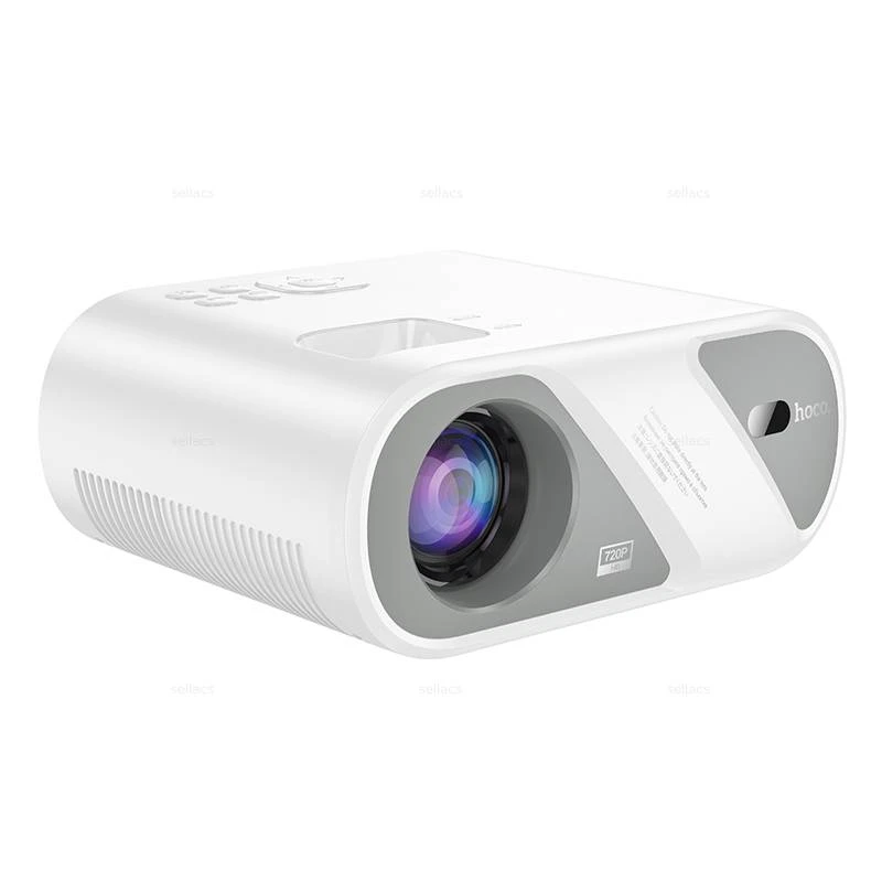 Беспроводной проектор hoco dt1 (версия с разрешением 720p и тем же экраном) (ес), белый. 4
