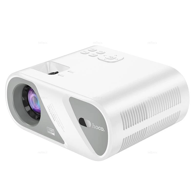 Беспроводной проектор hoco dt1 (версия с разрешением 720p и тем же экраном) (ес), белый. 3