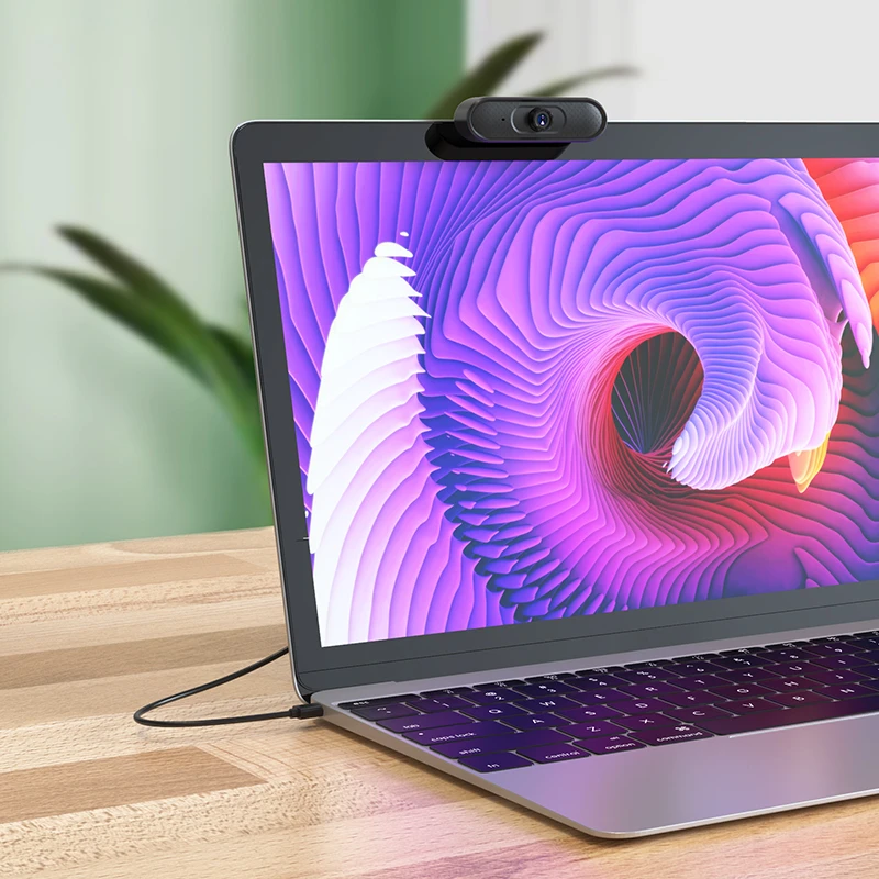 Компьютерная камера hoco di01 usb, черная 5