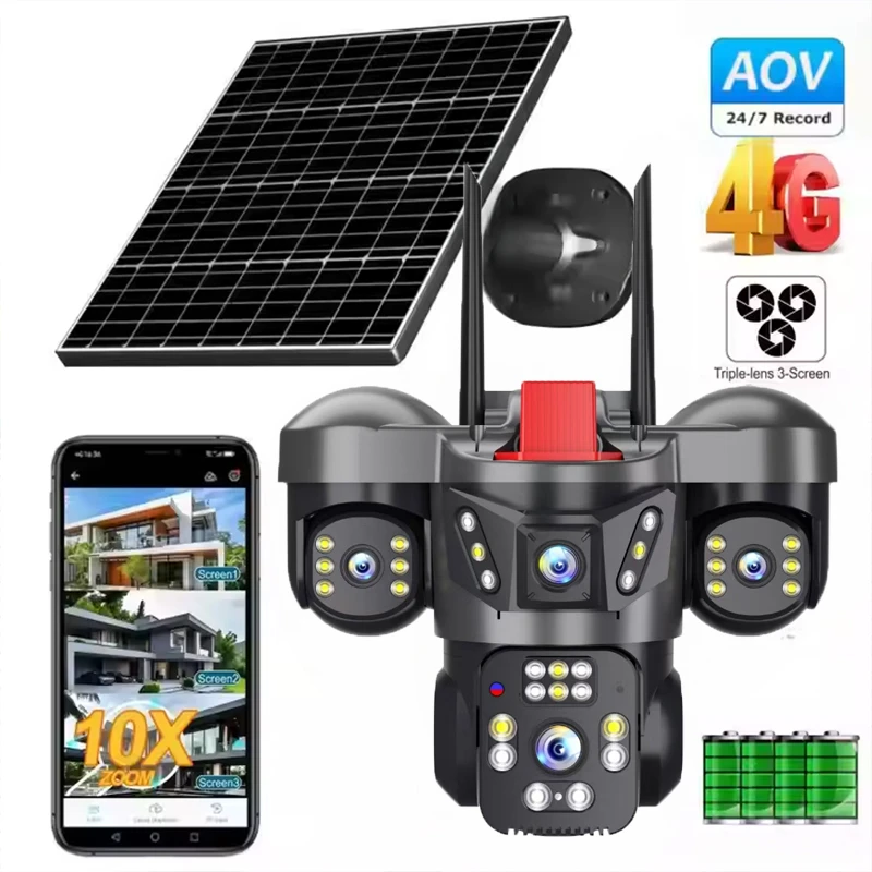 Cameră solară de exterior zc vision zc-yt17r-4g eu v380 pro 4g 3
