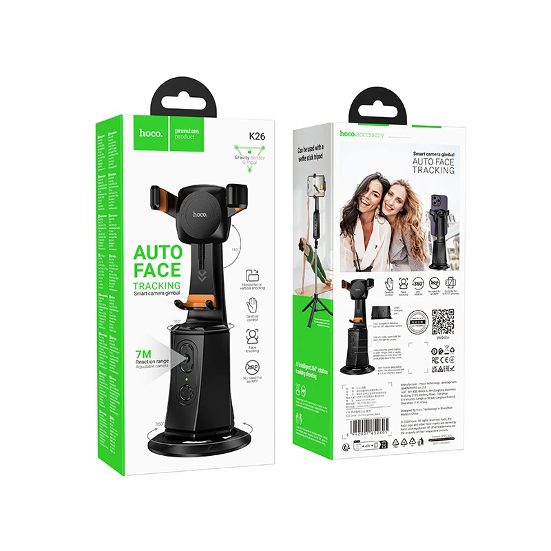 Gimbal pentru cameră inteligentă hoco k26, negru 3