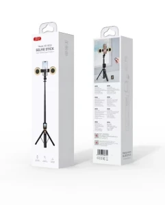 Xo ss23 stick de proiecție inteligent pentru ecran bluetooth / stick de selfie cu cameră (cu 2 lumini de umplere) negru Thumbnail 3