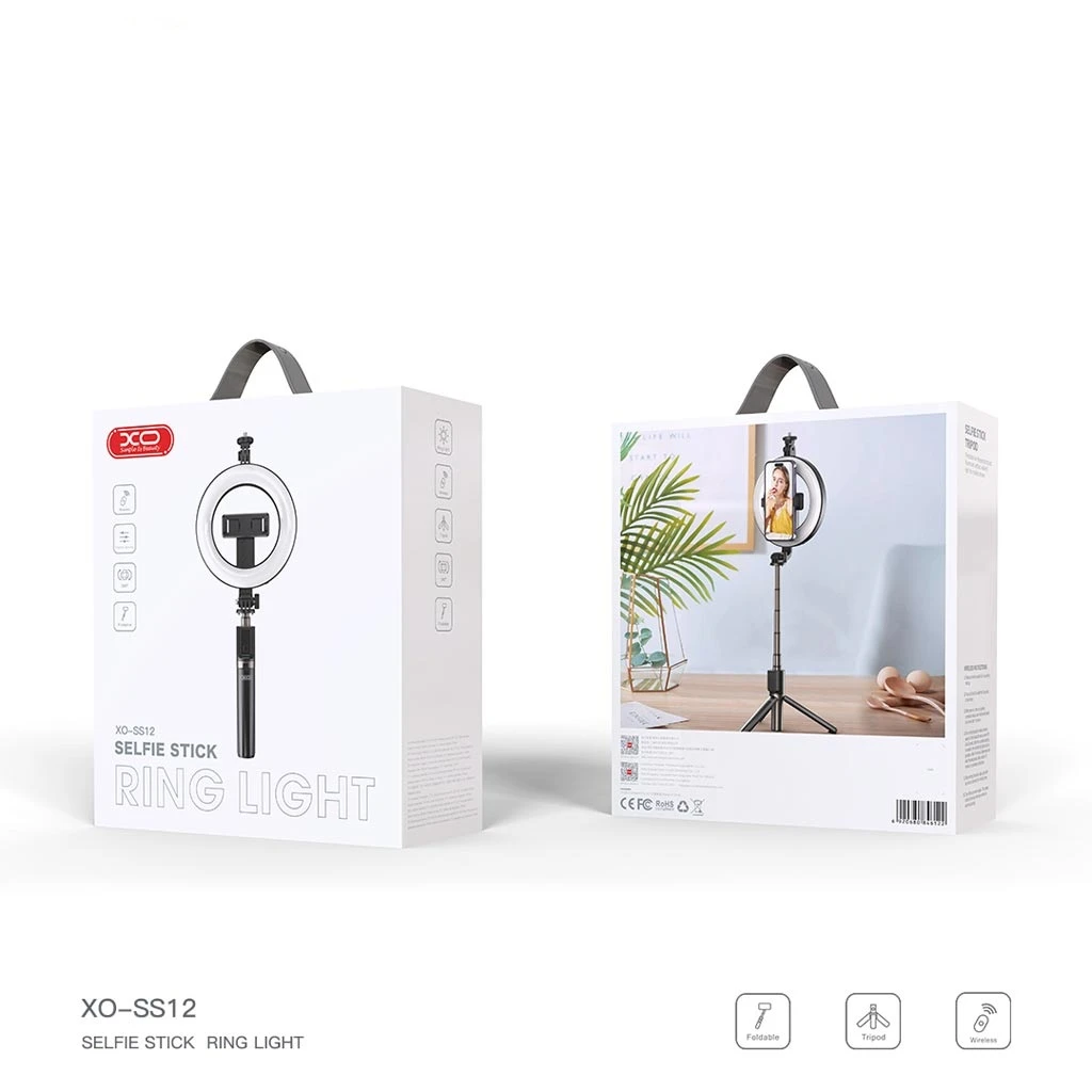 Xo ss12 с заполняющей подсветкой, bluetooth-селфи-палка, штатив для прямой трансляции, 95 см (для камер gopro и других устройств). 3