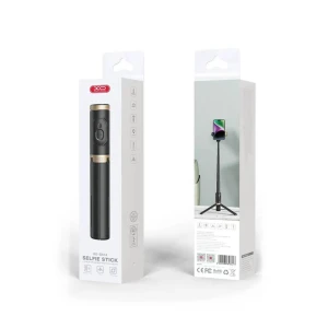 Xo ss14 stick selfie bluetooth cu trepied integrat, ranforsat și ascuns (tijă de aluminiu), 72 cm, negru Thumbnail 3