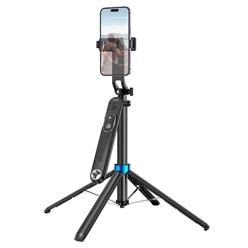 Подставка для прямых трансляций hoco k22 handy из алюминиевого сплава с защитой от дрожания, черная. 2